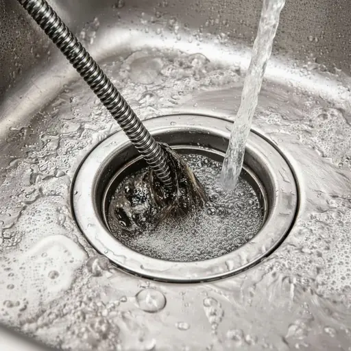 Professional drain cleaning Mesa - drain snake clearing kitchen sink clog